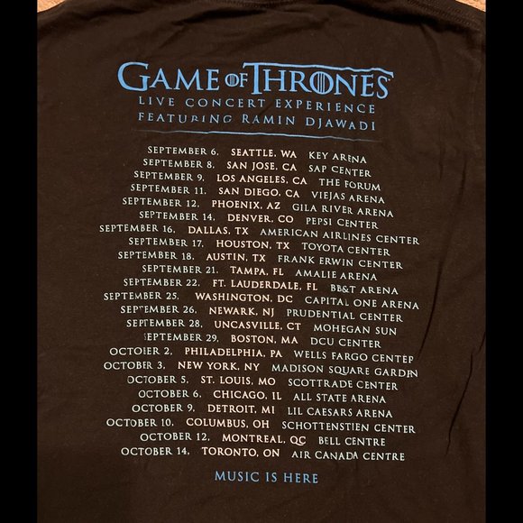 Official Game of Thrones Live Concert Experience Ice King T-shirt - Picture 2 of 3